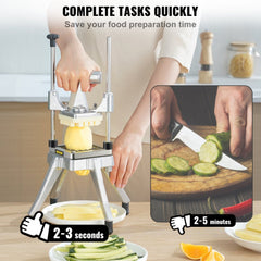 VEVOR Commercial Vegetable Fruit Chopper 1/4" Blade Heavy Duty Professional Food Dicer Kattex French Fry Cutter Onion