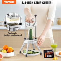 VEVOR Commercial Vegetable Fruit Chopper 3/8″ Blade Heavy Duty Professional Food Dicer Kattex French Fry Cutter Onion