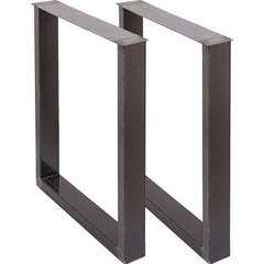 VEVOR Set of 2 Steel Table Legs, 28''Height 23''Wide Dining Table Legs, Heavy Duty 3.1" Square Box Section Square Table