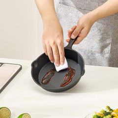 VEVOR Cast Iron Skillet, 3-Piece Frying Pan Set (6, 8, 10 in), Heavy-Duty Skillets with Heat-Resistant Handle