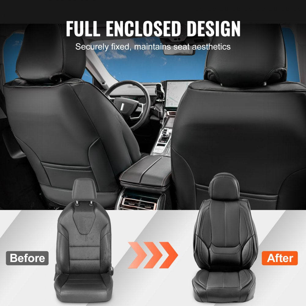 VEVOR Seat Covers, Universal Car Seat Covers Full Set Seats, Front and Rear Seat, 13pcs Faux Leather Seat Cover, Full