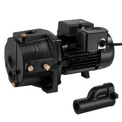 VEVOR 1 HP Shallow Well Jet Pump, AC 115/230 Volt, 1400 GPH Dual Voltage Cast Iron Well Jet Pump, with 164 ft Max Head
