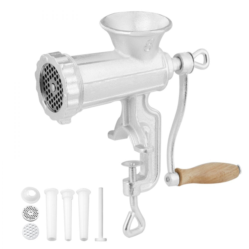 VEVOR Manual Meat Grinder, Heavy Duty Cast Iron Hand Meat Grinder with Steel Table Clamp, Meat Mincer Sausage Maker