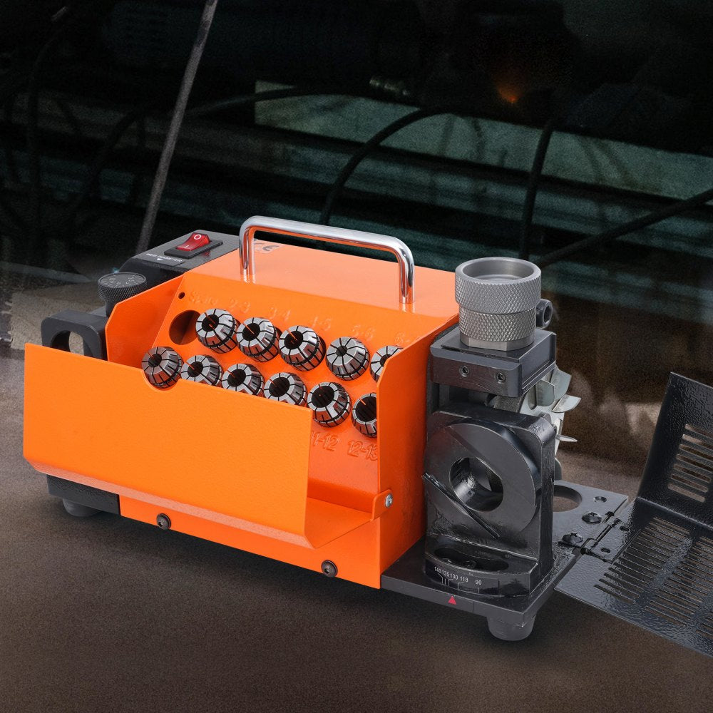 VEVOR Drill Bits Sharpener, 3-13mm Drill Bits Grinder Sharpener, Lip Relief Angle & 95°-135° Point Angle Adjustable