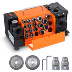 VEVOR Drill Bits Sharpener, 3-20mm End Mill Grinder Sharpener, Lip Relief Angle & 95°-135° Point Angle Adjustable Drill