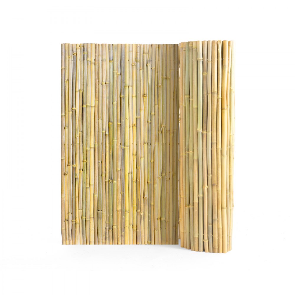 VEVOR Natural Rolled Bamboo Fence, Eco-Friendly Bamboo Privacy Fence 4 ft H x 6 ft L x 0.75 in D. , Decorative Bamboo