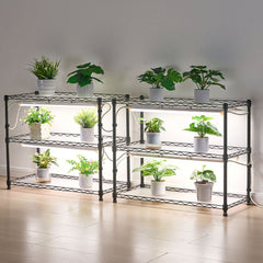 VEVOR DIY Plant Shelf with Grow Lights, 71 in Tall Indoor Plant Stand with Wheels, 192W 5000K Full Spectrum Grow