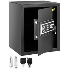 VEVOR Safe Box, 1.7 CU.FT Fingerprint Safe Box for Money with 2 Keys & Digital Keypad, Q235 Steel Safe Box for Storing