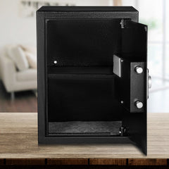 VEVOR Safe Box, 2.1 CU.FT Fingerprint Safe Box for Money with 2 Keys & Digital Keypad, Q235 Steel Safe Box for Storing