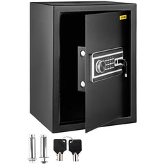 VEVOR Safe Box, 2.1 CU.FT Fingerprint Safe Box for Money with 2 Keys & Digital Keypad, Q235 Steel Safe Box for Storing