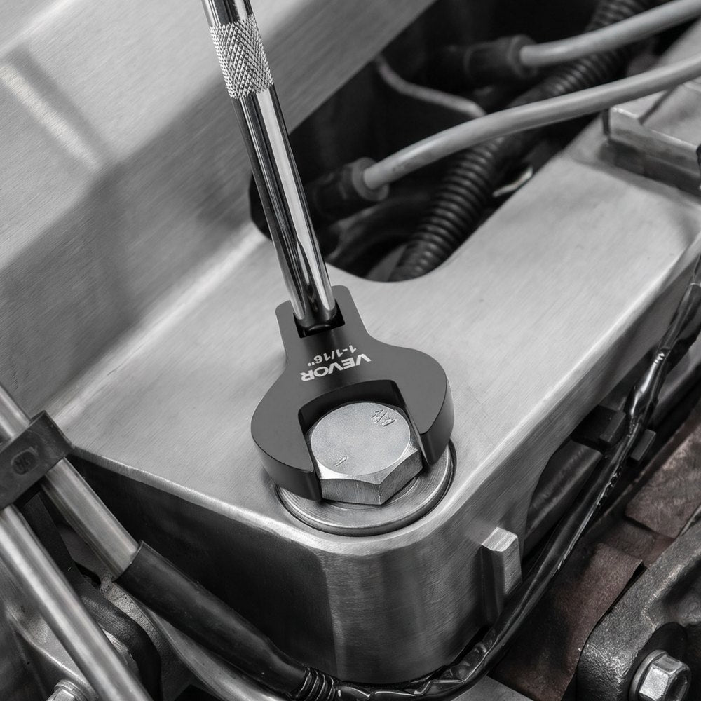 VEVOR Crowfoot Wrench Set, 1/2" Drive, 14-Piece SAE 1-1/16" to 2" Crows Foot Wrenches, with Storage Tray, Dual Size