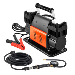 VEVOR Dual-Cylinder Heavy Duty Air Compressor, 10.6CFM Portable Tire Inflator, 12V 150PSI Offroad Air Pump with Digital