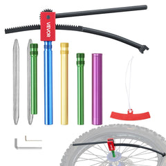 VEVOR Dirt Bike Tire Changing Tool Kit, Fits for Motocross Enduro 16"-21" Wheels, Includes 15-25 mm Axle Adapters, Dirt