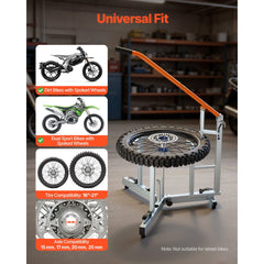 VEVOR Dirt Bike and Dual Sport Tire Changer, Fits for 16"-21" Wheels, 15/17/20/25 mm Axles, Heavy Duty Dirt Bike Tire