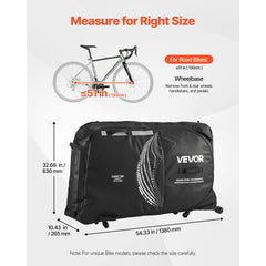 VEVOR Bike Travel Bag, Transport Universal Bicycle Storage Case Bag with TSA Lock, Support Plates, Protection and Fork