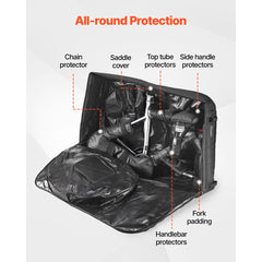 VEVOR Bike Travel Bag, Transport Universal Bicycle Storage Case Bag with TSA Lock, Support Plates, Protection and Fork