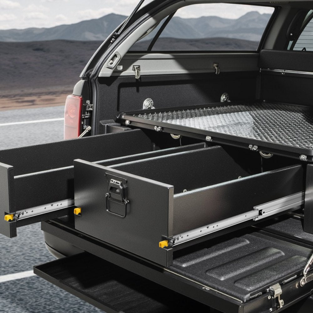 VEVOR Heavy Duty Drawer Slides 30inch, 1 Pair Locking Drawer Slides 250lbs Load Capacity, Side Mount Ball Bearing