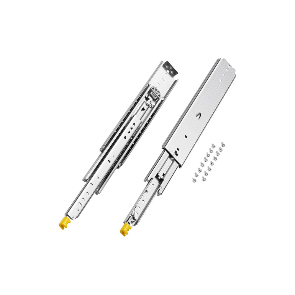 VEVOR 1 Pair Full Extension Drawer Slides 18 20 22 28 30 32 36 38 40 44 48 52 56 60 in, 500 lbs Load Capacity Locking