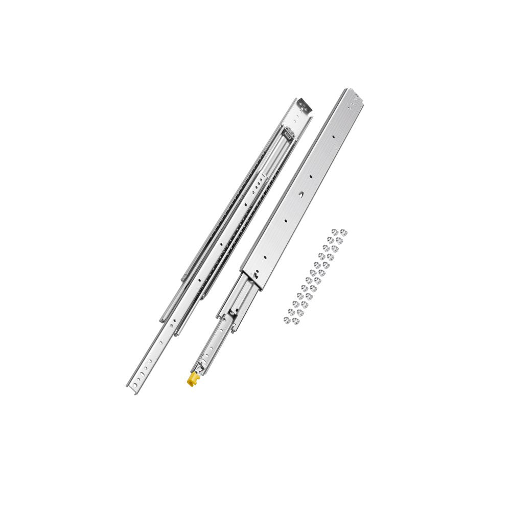 VEVOR Drawer Slides, 1 Pair 36inch Locking Drawer Slides, 500lbs Load Capacity, Side Mount Ball Bearing Drawer Glides