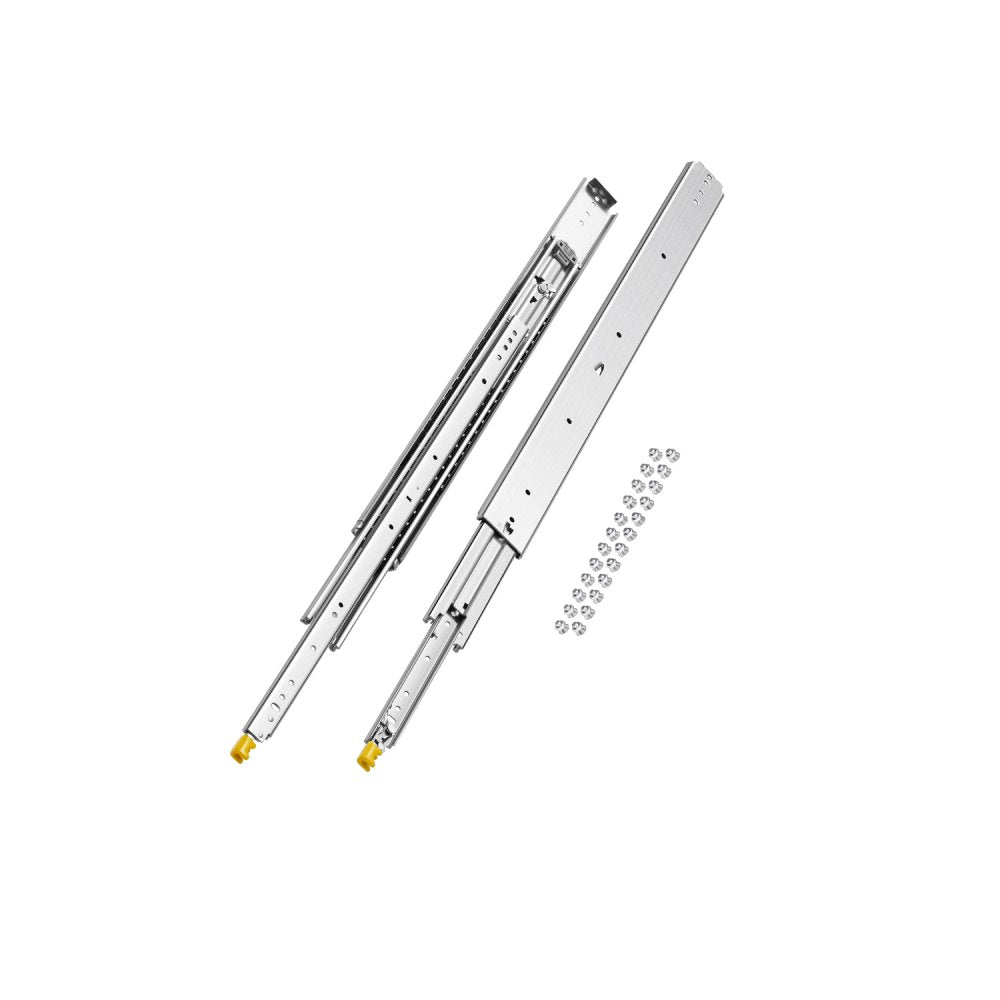 VEVOR 1 Pair Full Extension Drawer Slides 18 20 22 28 30 32 36 38 40 44 48 52 56 60 in, 500 lbs Load Capacity Locking