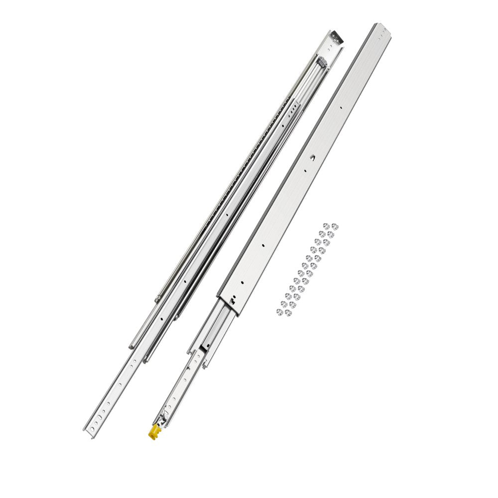 VEVOR Set of Two Drawer Rails, Sizes Varying from 16 to 60 inches, 500 lbs Weight Tolerance, Lockable Ball Bearing Side