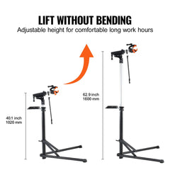 VEVOR Bike Repair Stand, 66 lbs Heavy-duty Aluminum Bicycle Repair Stand, Adjustable Height Bike Maintenance Workstand