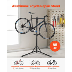 VEVOR Bike Repair Stand, 85 lb Heavy-duty Bicycle Work Stand with 40.7-64.1 in Adjustable Height & Magnetic Tool Tray