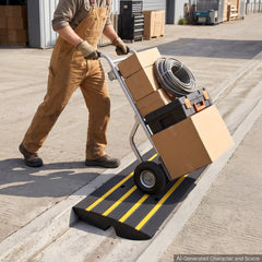 VEVOR Curb Ramp, 2.6" Rise Rubber Driveway Ramps, Heavy Duty 33069 lbs Weight Capacity Threshold Ramp, Curbside Bridge