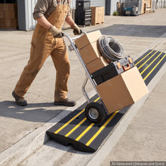 VEVOR Curb Ramp, 2 Pack, 2.6" Rise, Rubber Driveway Ramps, Heavy Duty 33069 lbs Weight Capacity Threshold Ramp