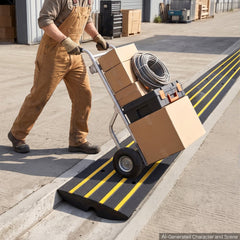 VEVOR Curb Ramp, 3 Pack Rubber Driveway Ramps, Heavy Duty 33069 lbs Weight Capacity Threshold Ramp, 2.6-inch High