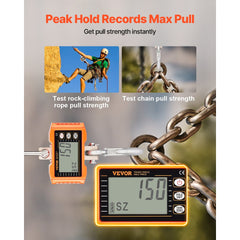 VEVOR Digital Crane Scale, 2200 lbs/1000 kg, Industrial Heavy Duty Hanging Scale with Remote Control, Cast Aluminum