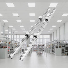 VEVOR Linear Guide Rail Set, SBR12 1000mm, 2 PCS 39.4 in/1000 mm SBR12 Guide Rails and 4 PCS SBR12UU Slide Blocks