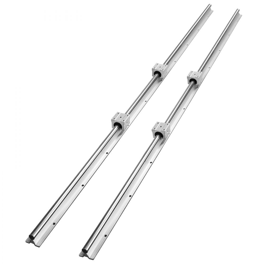 VEVOR Linear Guide Rail Set, SBR16 1500mm, 2 PCS 59 in/1500 mm SBR16 Guide Rails and 4 PCS SBR16UU Slide Blocks, Linear