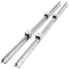 VEVOR SBR20 1200mm Linear Guide Set, Comes with Two 47.2-inch SBR20 Rails and Four SBR20UU Bearings, Perfect for