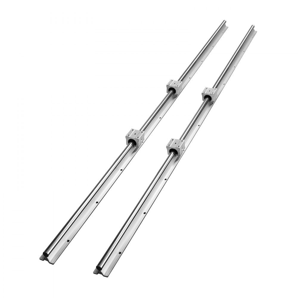 VEVOR Linear Motion Set, SBR20 1500mm, Comes with Two 59 in/1500 mm SBR20 Rails & Four SBR20UU Blocks, Ideal for DIY