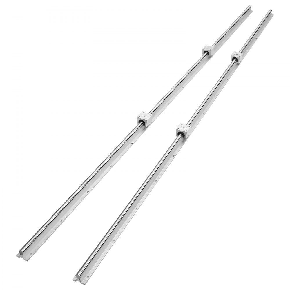 VEVOR Linear Motion Guide Kit, SBR20 1800mm, Includes 2 PCS 70.9 in/1800 mm SBR20 Rails and 4 PCS SBR20UU Bearing