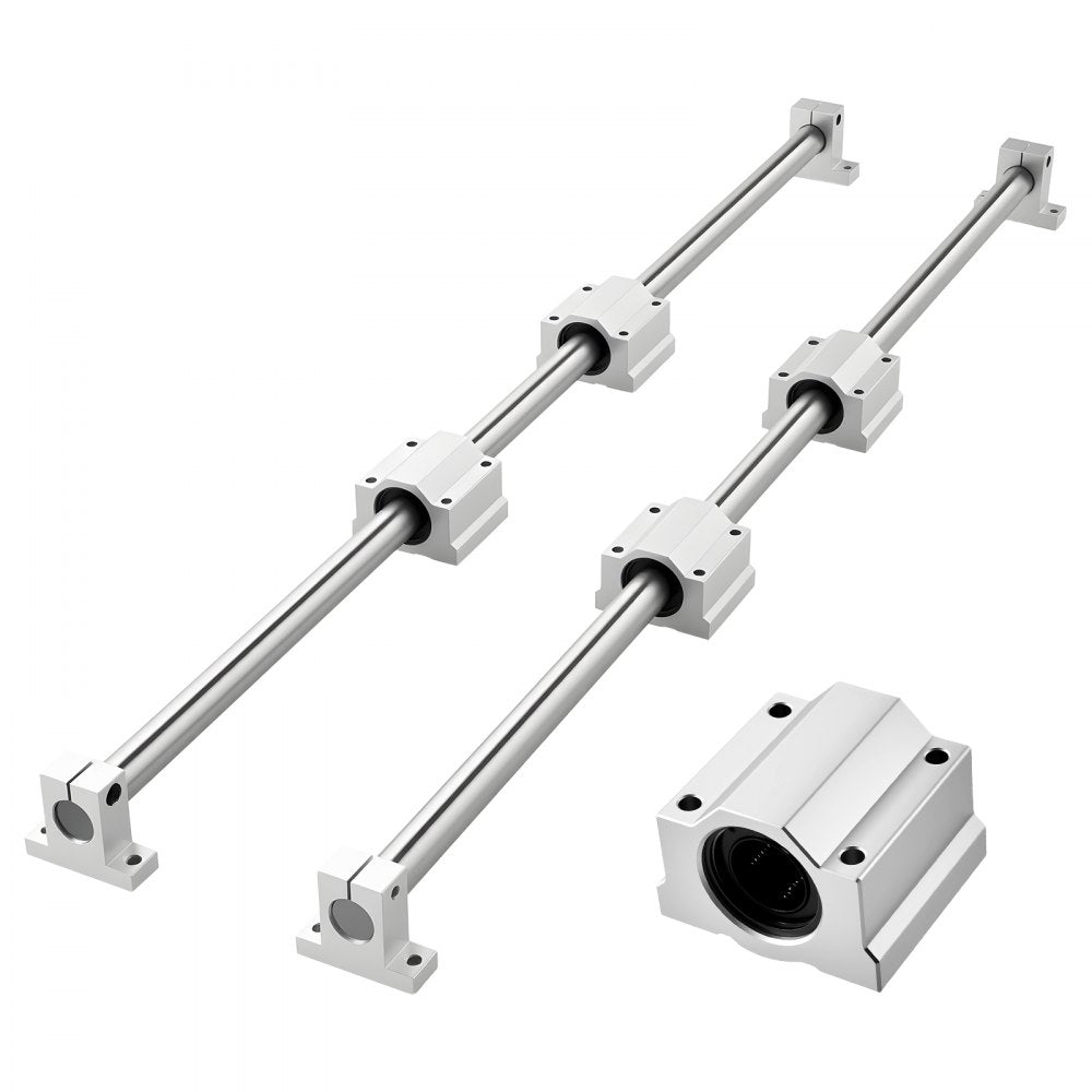 VEVOR Linear Rail Kit, SFC25, 2Pcs 1000 mm (39.4 inch) Linear Motion Guide Rails and 4Pcs Bearing Slide Blocks, for DIY