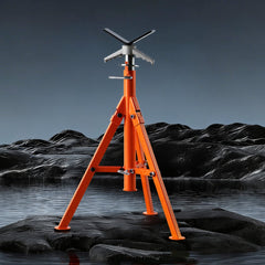 VEVOR Pipe Stand, 2500LBS Heavy Duty Pipe Stands, 27.2"-52" Height Adjustable V Head Pipe Stand, 45# Steel Folding
