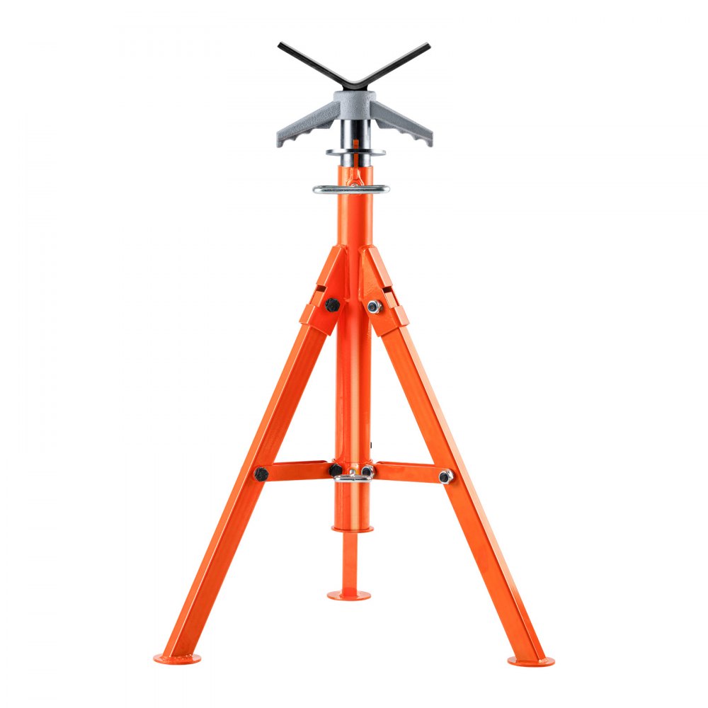 VEVOR Pipe Stand, 2500LBS Heavy Duty Pipe Stands, 27.2"-52" Height Adjustable V Head Pipe Stand, 45# Steel Folding