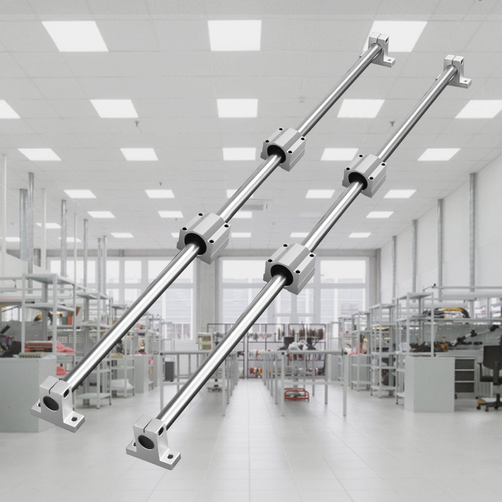 VEVOR Linear Guide Rail Set, SFC20 1200 mm, 2 PCS 47.2 in/1200 mm SFC20 Guide Rails 4 PCS SC20 Slide Blocks 4 PCS Rail