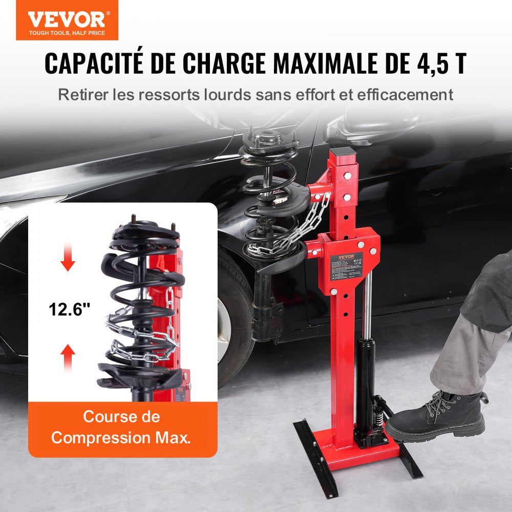 VEVOR Strut Spring Compressor, 4.5 Ton/9920 LBS Hydraulic Jack Capacity, 1 Ton Rated Compression Force, Auto Strut Coil