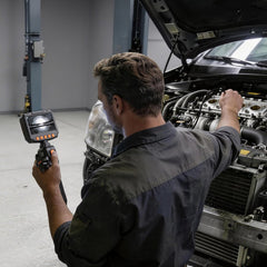 VEVOR Articulating Borescope Camera with Light, Two-Way Articulated Endoscope, 0.24" Slim Lens, 4.3" IPS Screen, 8X
