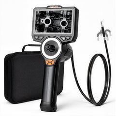 VEVOR Articulating Endoscope with Light, 4-Way 360° Articulated Borescope, 0.24" Slim Lens 1920 x 1080, 4.5" HD IPS