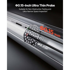 VEVOR Articulating Borescope with 0.15" Ultra Slim Lens, Two-Way Articulated Endoscope with Light, 4.3" IPS Screen