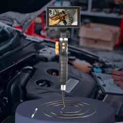 VEVOR Two-Way Articulating Borescope with Light, Inspection Camera with 0.25" Lens, 5" IPS HD Screen, Flexible Mechanic