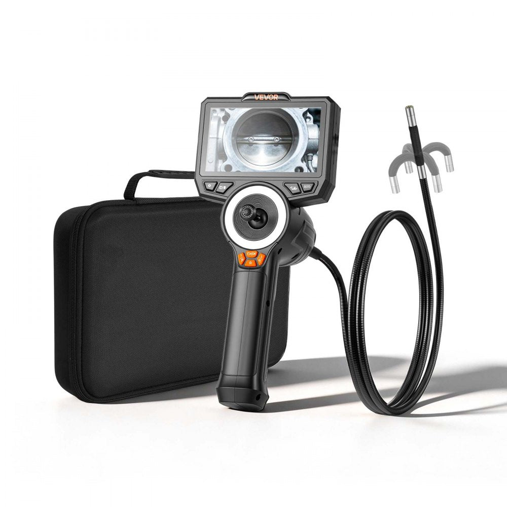 VEVOR 4-Way Articulating Endoscope with Light, True 1080P HD Industrial Borescope Inspection Camera with Articulated