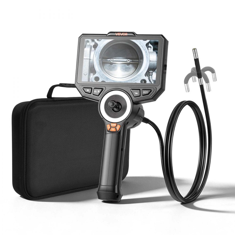VEVOR Articulating Endoscope with Light, 4-Way 360° Articulated Borescope Camera, 6" HD IPS Screen, 1920 x 1080 Lens