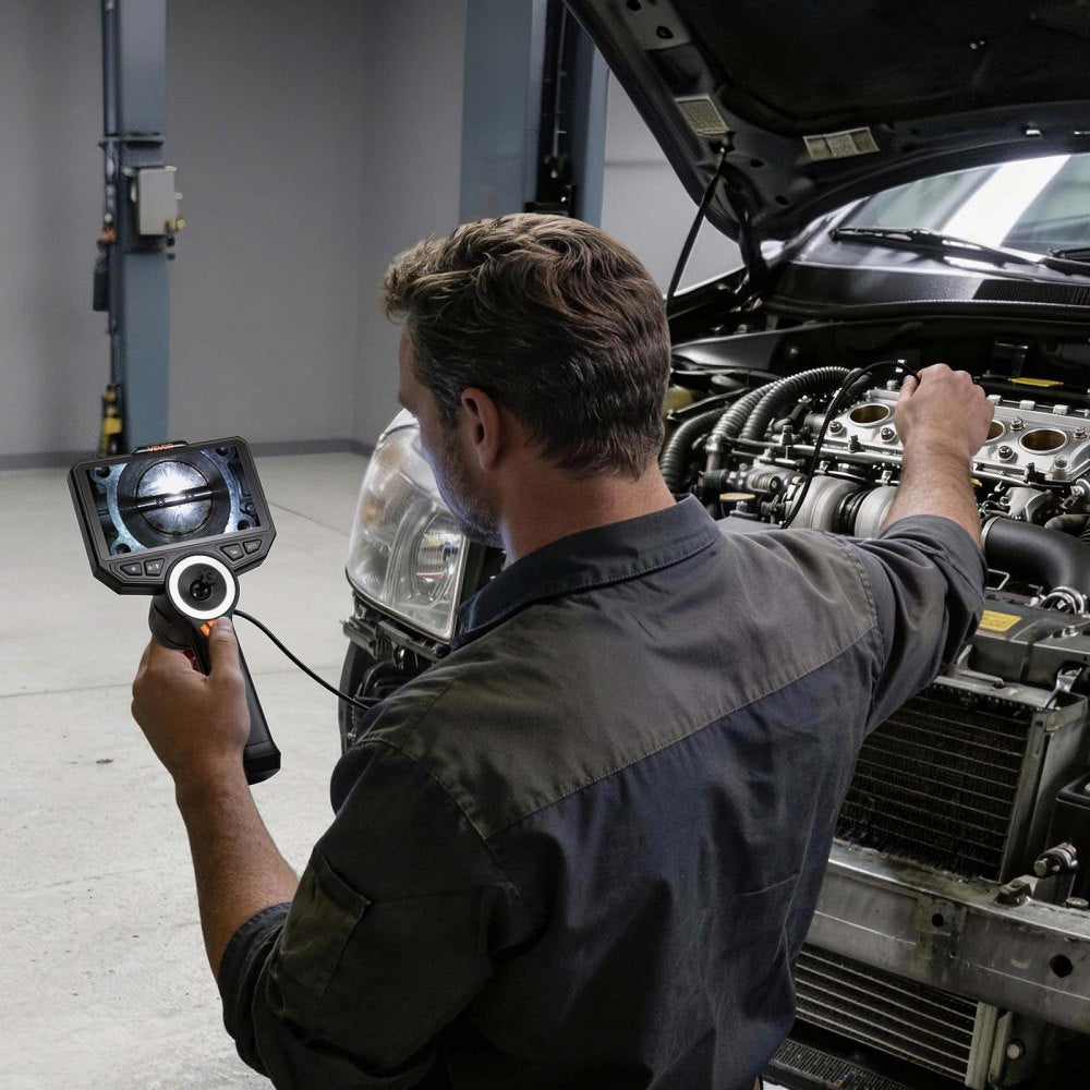 VEVOR Automotive Borescope Camera - 360° 4-Way, 0.15" Lens - 360°Articulation-4.9 ft / 0.15 inch
