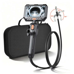 VEVOR 2-Way Dual-Lens Articulating Endoscope with Light, 1080P HD Industrial Borescope Inspection Camera with