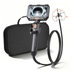 VEVOR 2-Way Dual-Lens Articulating Endoscope with Light, 1080P HD Industrial Borescope Inspection Camera with 0.24-inch